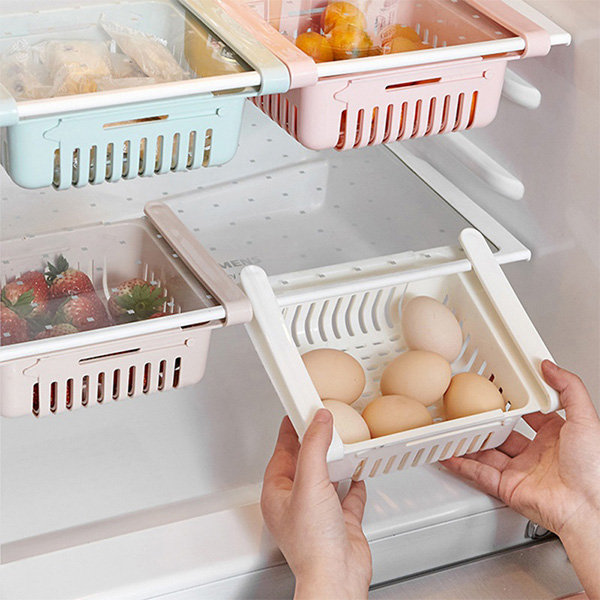 Organizer frigo contenitore Innovagoods organizza salvaspazio regolabil  cassetto frigorifero
